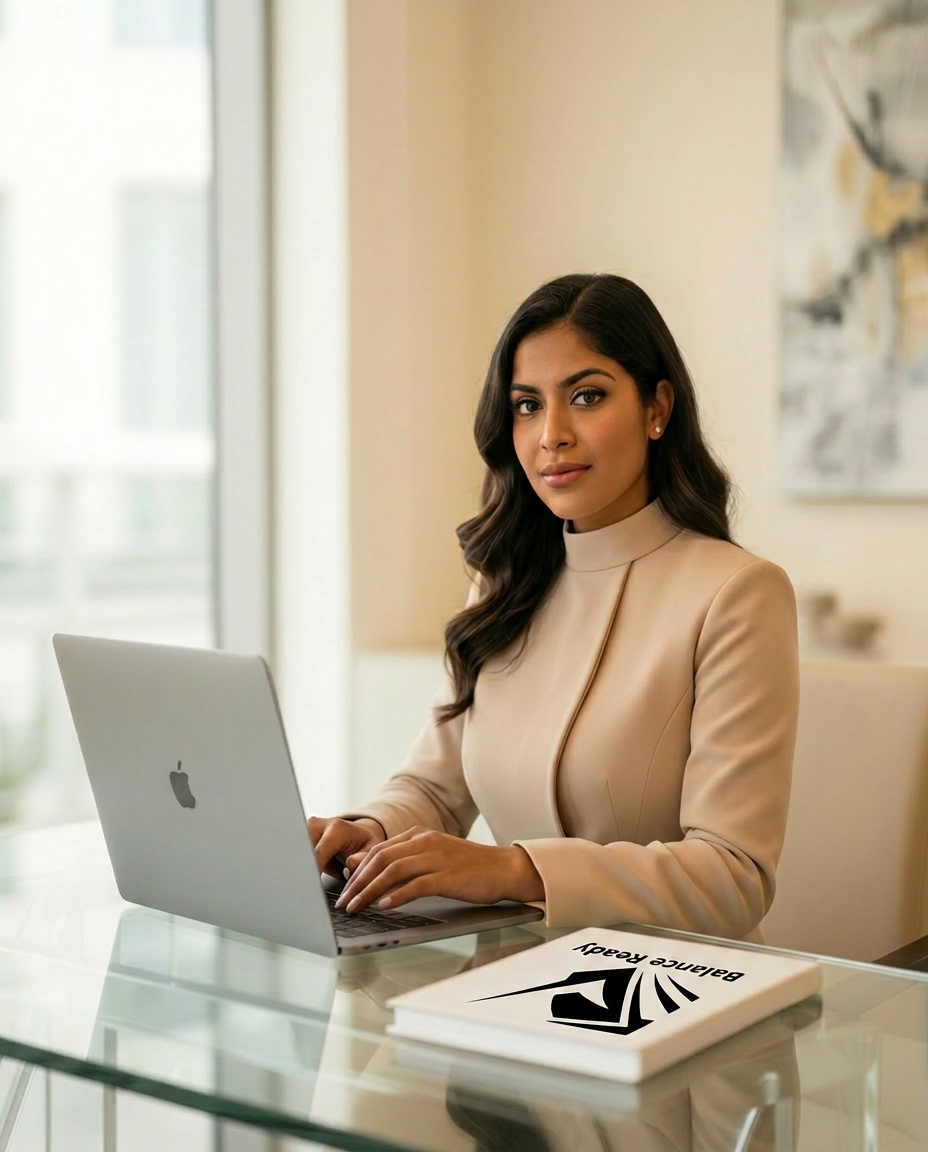 Miami business owner reviewing financials with BALANCE READY CPA